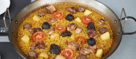 arroz al horno en paella